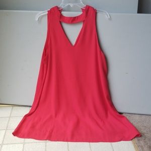 Red flowy dress